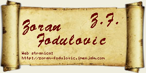 Zoran Fodulović vizit kartica